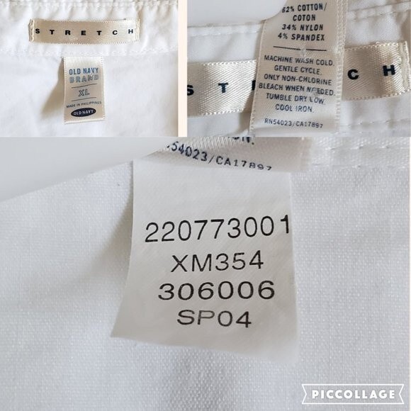 Old Navy Stretch white 3/4 sleeve collared tie front top sz XL - Picture 12 of 12